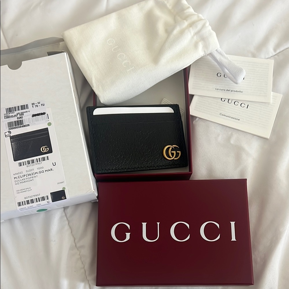 Gucci Black Leather Card Holder